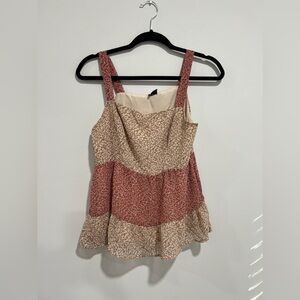 Cute paper crane sleeveless floral blouse